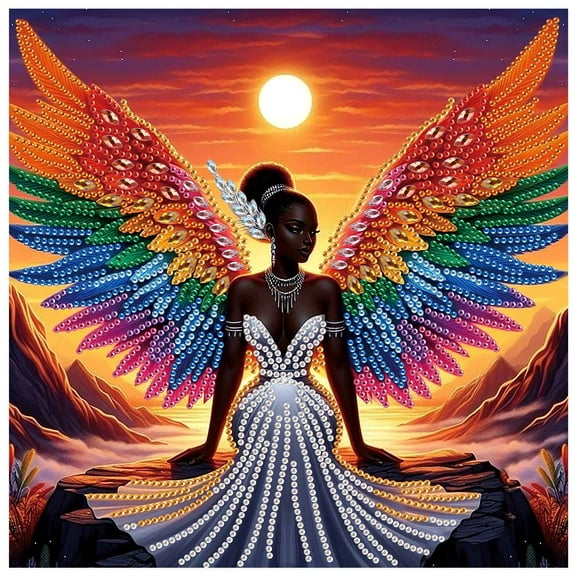 5D DIY Diamond Painting Kit Winged Lady Diamond Art Perfect for Home and Office Decor Ideal Holiday Gift