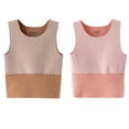 thumbnail image 1 of Plebaso 2 Pack Débardeurs en Coton pour Enfants Tout-Petits Garçons Filles Col Rond Sans Manches Rayé, 1 of 7