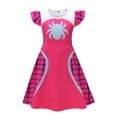 thumbnail image 3 of Cosplay Costume Spider Pattern Dress with Flutter Sleeves for Halloween Party Role Play Show Dress Up Event, 3 of 3