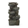 thumbnail image 4 of CoSoTower 4 Tier Fountain, Candler Outdoor Fountain, Stone Gray, No Assembly Required, 4 of 9
