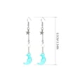 thumbnail image 2 of QIQUWOHUL 1 Pair Earrings For Women's Daily Date Beach Alloy Drop Fashion Moon & Star Earrings Moon Man On The Moon Phases Earrings, 2 of 6