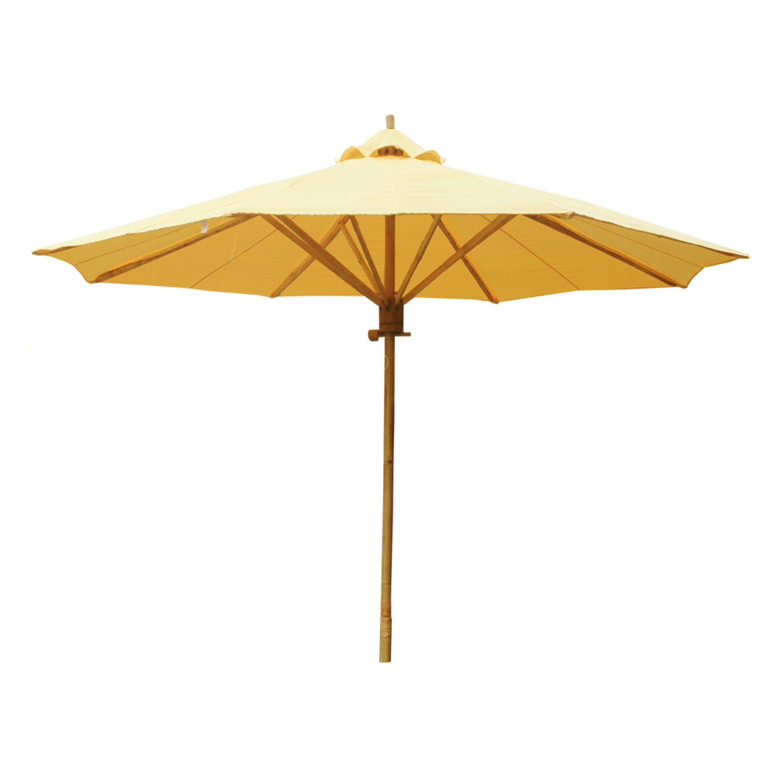 Zew 7 ft. Wooden Solid Market Umbrella with Base