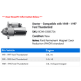 thumbnail image 2 of Starter - Compatible with 1989 - 1997 Ford Thunderbird 1990 1991 1992 1993 1994 1995 1996, 2 of 2