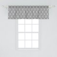 thumbnail image 2 of Ambesonne Geometric Valance Pack of 2, Traditional Floral Boho, 54"X18", Charcoal Grey White, 2 of 4