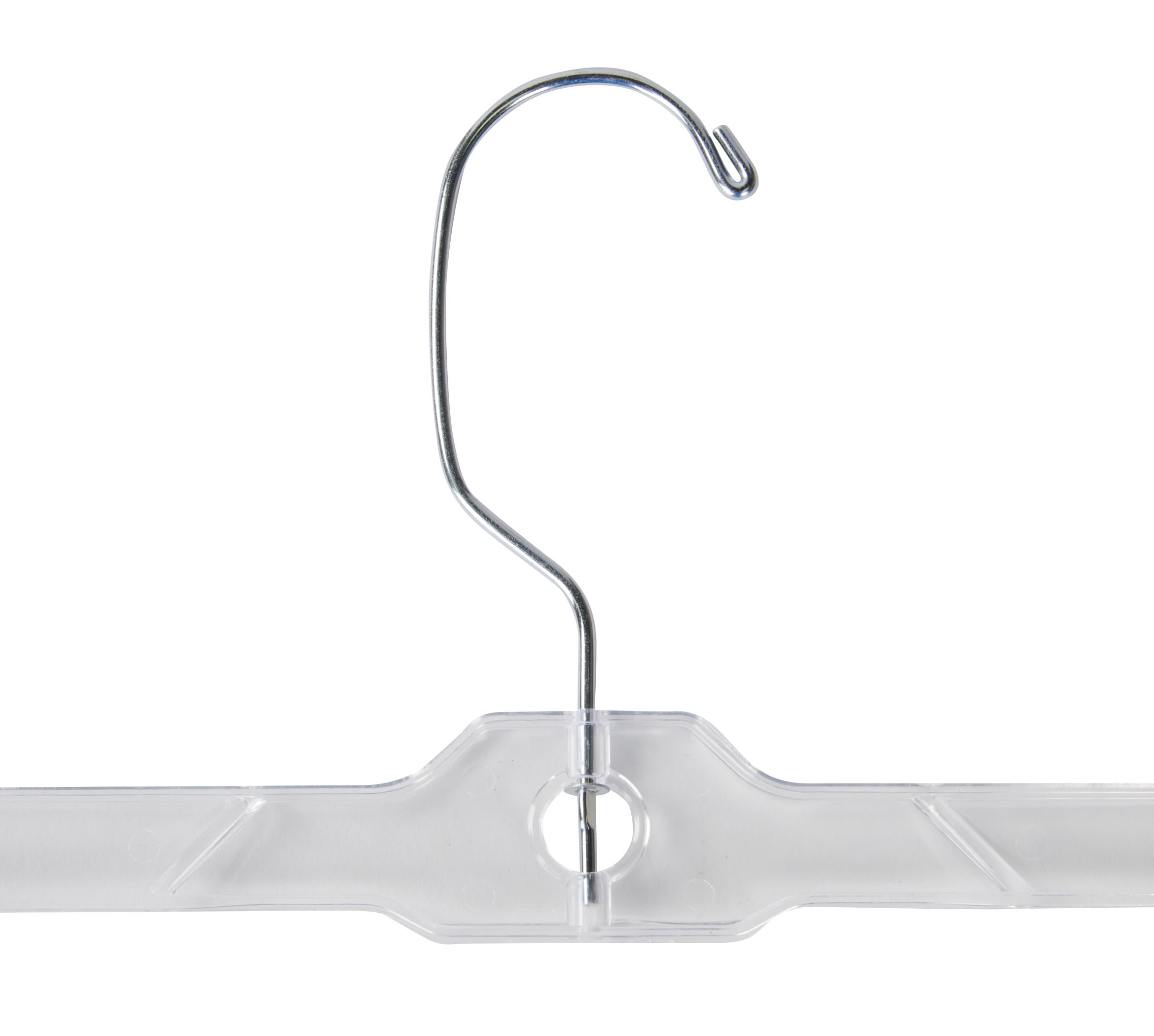Wholesale 12 Pack 14 inch Clear Plastic Skirt Hangers with