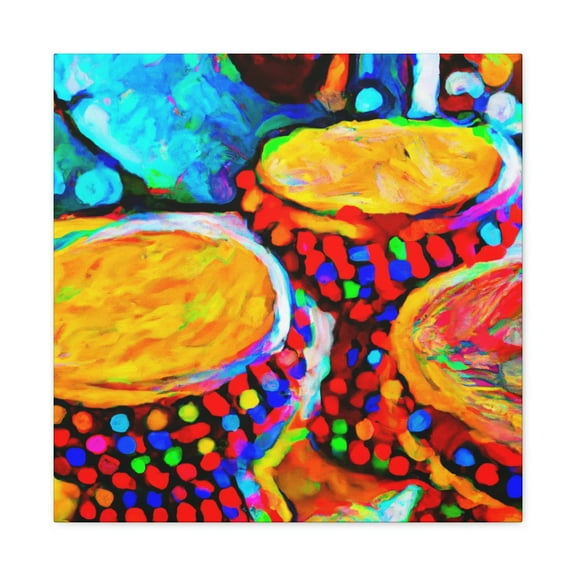 Bongos in Pointillism - Canvas