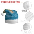 thumbnail image 4 of KLL Christmas Hats for Adults Plush Earth View World Map Print Santa Hat Xmas Fluffy Santa Claus Hat for Women Men, 4 of 6