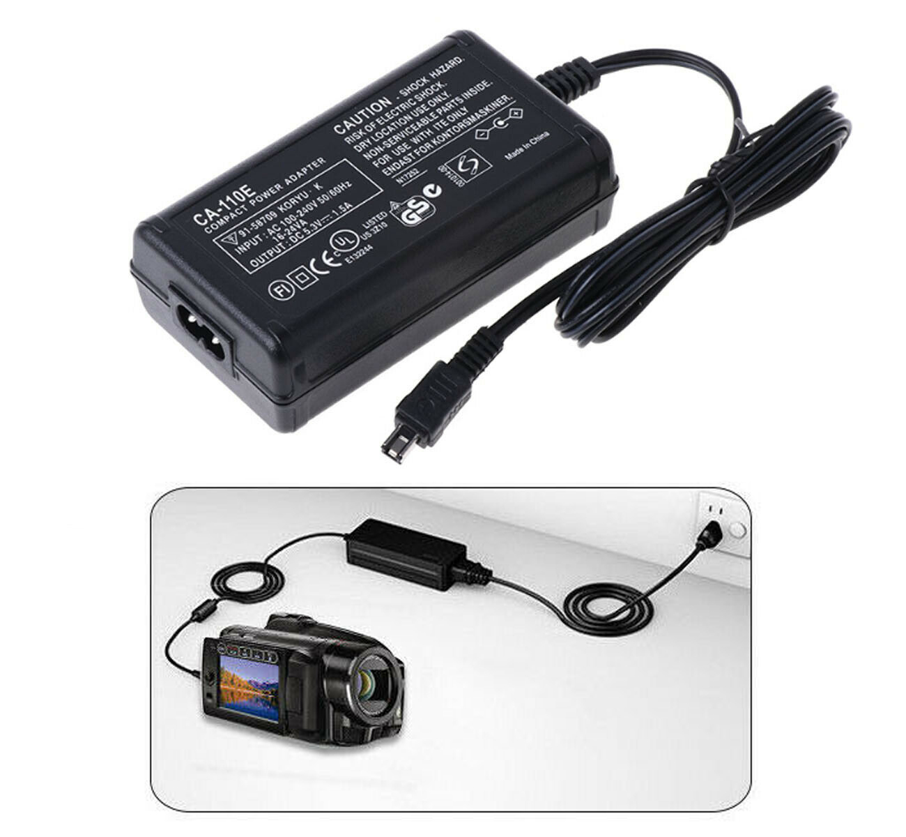 ABLEGRID AC Power Adapter Charger For Canon VIXIA HF R400, R500, R600, R700, R800 Camcorders