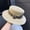 Beige, variant on Vintage Zebra-Print Flat-Top Straw Hat,French Style Sun Hat for Women,Foldable Straw Hat for Women-White