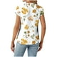 thumbnail image 4 of Camisas de Manga Corta para las Mujeres Blusas de Impresión Casual Camisas de Botón Camiseta de Cuello en V, Blusas de Manga Corta para las Mujeres, 4 of 4