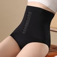 thumbnail image 3 of Pantalones ajustados de cintura alta para mujer, pantalones adelgazantes posparto, pantalones de seguridad de gran tamaño para levantar la cadera (negro), 3 of 5