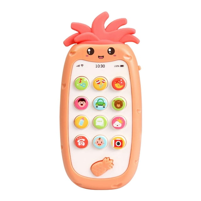 Juguete para teléfono móvil para bebés para : 12 botones únicos de aprendizaje y música, bebés & Count, Call & Chat Fun Ph rojo CUTICAT Teléfono móvil para niños