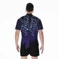 thumbnail image 2 of Gemini Constellation Short Sleeve Men'S Rompers, Zodiac Horoscope Casual Summer Jumpsuits Outfit, 2 of 4