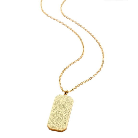 YIEMEEN Fashionable Islamic Pendant Necklace Unique Arabic Calligraphy Necklace Adornment Islamic Religious Neck Jewellery