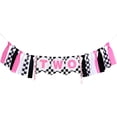 thumbnail image 7 of JOYMEMO Two Fast Birthday High Chair Banner Pink Black - Race Car 2nd Birthday Party Decorations Girl, Two Year Old Baby Birthday Photo Props Souvenir Gifts, Racing Car Second Birthday Party, 7 of 7