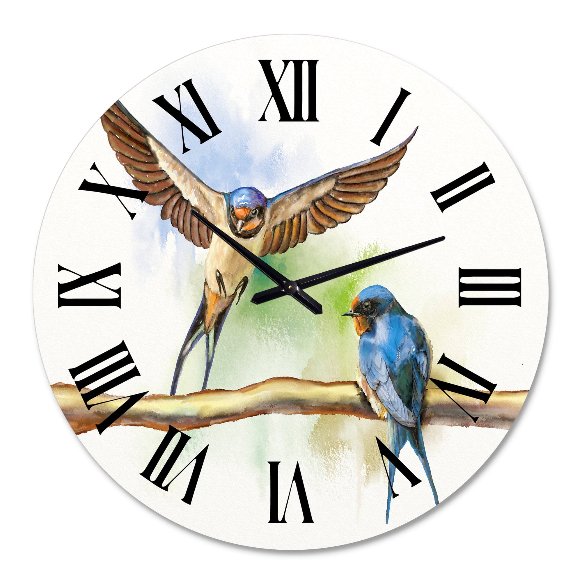 Designart 1 in Quartz Farmhouse Wall Clock