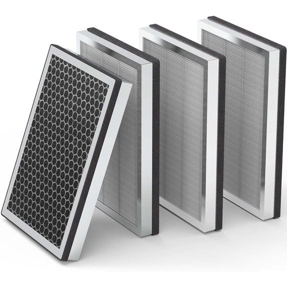 JF260 Replacement Filter Compatible with JF260/JF260S Air Purifier, H13 Grade HEPA Activated Carbon Filter, Part JF260-RF, 4Pack