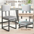 thumbnail image 5 of Legahome Dining Table Set for 4, Modern 5-Piece Faux Marble Dining Set, Compact Rectangle Kitchen Table and Chairs Set for Couples, Small Families, Gray Tabletop + Gray Leather Chairs, 5 of 10