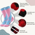 thumbnail image 3 of Calcetines de esquí para niños, paquete de 2 pares de calcetines de snowboard para niños y niñas pequeños, diseño por encima de la pantorrilla con puño antideslizante, 3 of 7