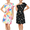 Summer Tie-Dye & Black Planet, variant on Zando Womens Pajama Night Gowns Soft Comfy Summer Sleep Shirts Nightgowns for Women A Green Star L