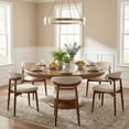 thumbnail image 2 of AFO Set of 4 Upholstered Dining Chair, Modern Wooden Kitchen Side Chair with Padded Seat for Dining Room and Café, Beige, 2 of 16