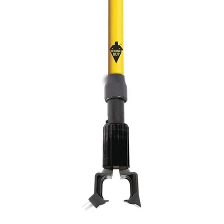 Tough Guy 54" Clamp On Wet Mop Handle, Black, Fiberglass 22F183