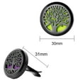 thumbnail image 2 of PoP voice 2PCS Tree of Life Car Diffuser Aromatherapy Essential Oil Black Stainless Steel Locket with Vent Clip 12 Felt Pads, 2 of 7