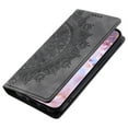 thumbnail image 3 of SaniMore for Motorola Moto G Stylus 5G 2023 Case, PU Leather Embosed Mandala Flower Wallet Protective Phone Cover Card Slots Pocket Purse Women Men Kickstand Vintage Shockproof Anti-fall Shell, Grey, 3 of 9
