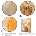 thumbnail image 3 of Designart "Glam Orange Beige composition IV" Fashion Floater Framed Wall Decor, 3 of 7