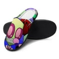 thumbnail image 4 of Alien Invader Zim Fuzzy Cotton Slippers For Mens Winter Cotton Lightweight Anti-slip Rubber Sole Slippers House Open Back Slippers Closed Toe Slippers, 4 of 9