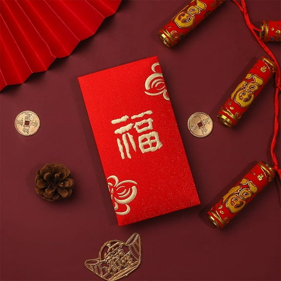 Zhuge 12Pcs Red Envelopes Chinese New Year, Lunar New Year of The Snake Lucky Money Red Packets-C01
