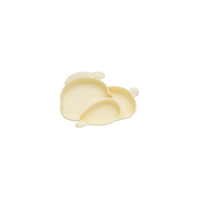 Conjunto de Vajillas Antideslizantes Multifuncionales de la Cena Dividida de Silicona en Forma de Rabino para Niños, Fácil de Limpiar, Se Puede Colocar en Lavavajillas Y Microondas