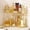 Amber Gold, variant on Soda Candy Corner Makeup Organizer for Vanity Countertop Space Saving Cosmetic Storage Organizer for Dresser Bathroom Kitchen, 2 Tier