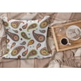 thumbnail image 2 of Paisley Fluffy Throw Pillow Cushion Cover, Vintage Persian Paisley Patterns on Plain Background with Inspired Hippie, Rectangle Accent Pillow Case, 26" x 16", Multicolor, by Ambesonne, 2 of 5