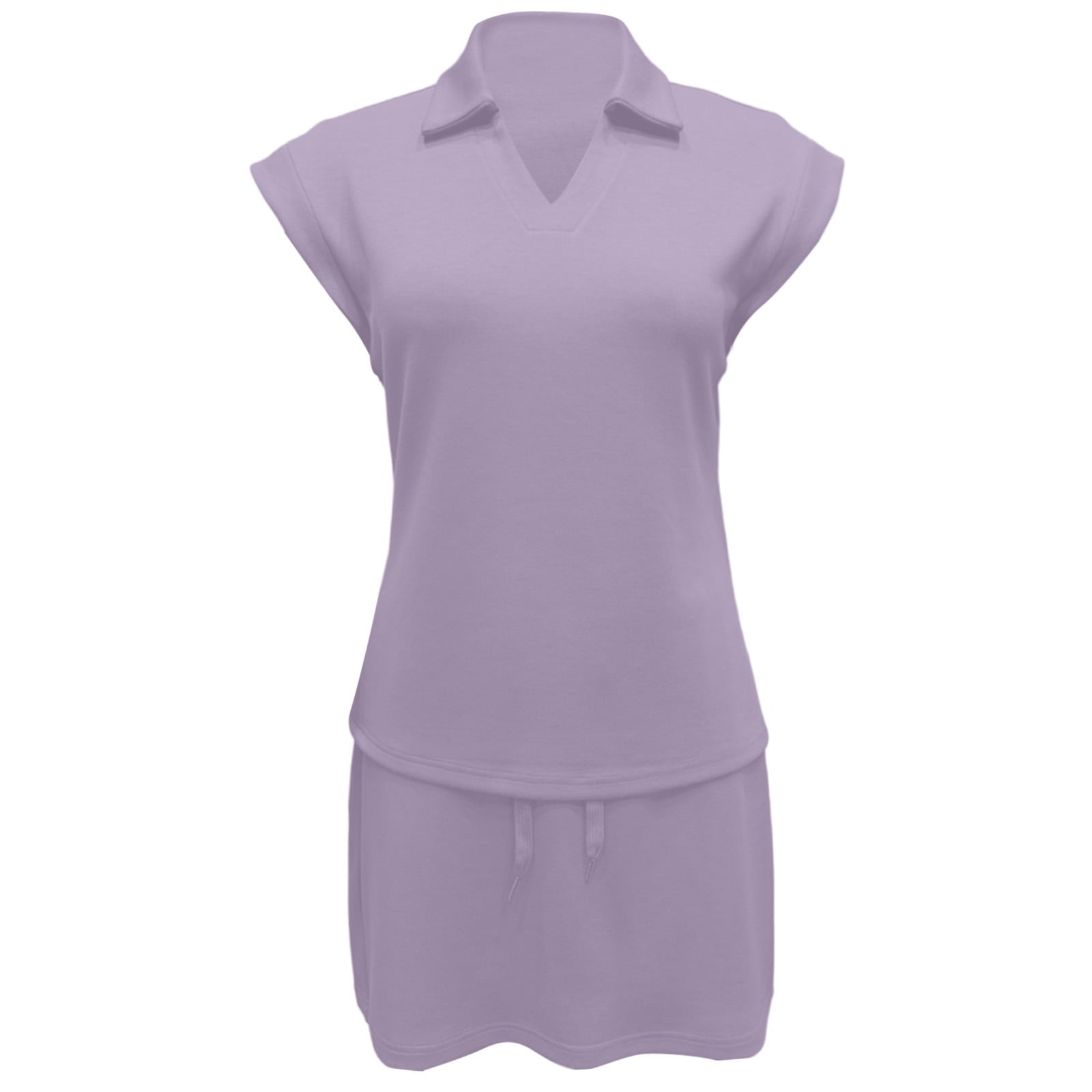 Tennis Dress Golf Dresses for Women with Shorts Summer V Neck Lapel Cap Sleeve Workout Dress Athletic Dresses