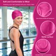 thumbnail image 3 of Swim Caps Ear Protection 3D - Swimming Cap for Women Men - Silicone Swim Cap, 3 of 4