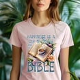 thumbnail image 5 of Happiness Is A Cup of Coffee and My Bible Christian T-Shirt, Ash, Size L, 5 of 6