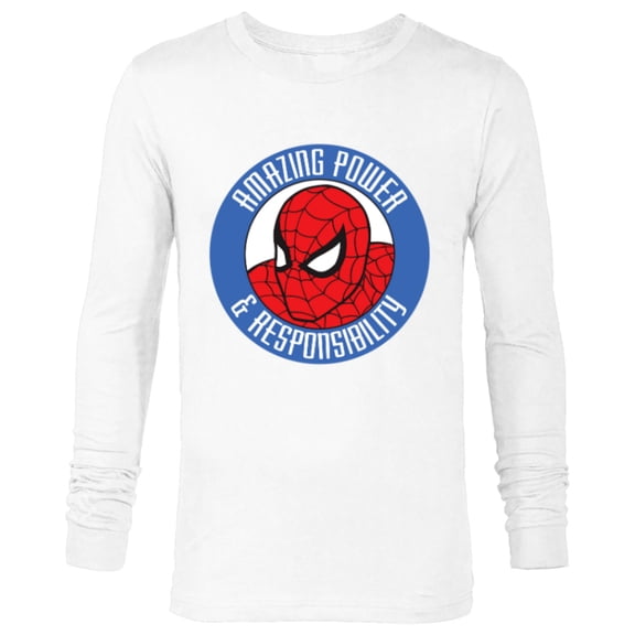Marvel Spider-Man: Beyond Amazing Power & Responsibility - Long Sleeve T-Shirt for Men - Customized-White