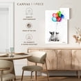 thumbnail image 5 of Elephant Stock The Eight Balloons Wall Art - Vertical Canvas Wall Art - Living Room Wall Decor - Animal Canvas - White And Pink Decor By Ashvin Harrison - 8" x 12", 5 of 8