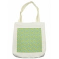 thumbnail image 1 of Floral Tote Bag, Continuous Pattern with Dandelion Flower Buds, Cloth Linen Reusable Bag for Shopping Books Beach and More, 16.5" X 14", Cream, by Ambesonne, 1 of 2