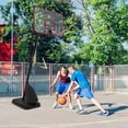 thumbnail image 6 of Basketball Hoop Outdoor, with Impact Resistant Pc, Backboard, Portable Basketball Hoop 10FT , Height Adjustable Basketball, Goal System with Portable Wheels for 3+ Teens, Adults, Red Backboard, 6 of 9