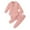 Pink, variant on Atogsazn Winter Newborn Baby Boy Girl Clothes Set Ribbed Outfits Long Sleeve Romper Pants 2PCS Solid Color Sets Blue 9-12 Months