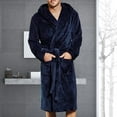thumbnail image 4 of Chemise de Nuit pour Hommes Peignoir d'Hiver à Capuche avec Poche Manches Longues Peignoir de SPA, 4 of 5
