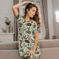 thumbnail image 3 of Xecao Chemise de Nuit Ample pour Femmes, Manches Courtes, Imprimé Décontracté, 3 of 6
