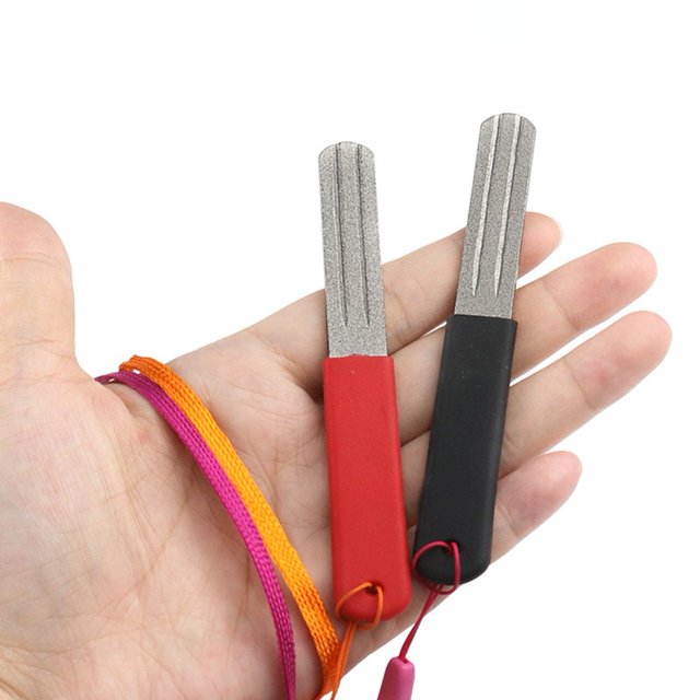 Fish Hook Sharpen Tools Hook Sharpener Keychain for Outdoor Fishing Accessories