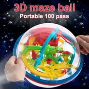 Interactive 3D Maze Puzzle Game Set for Educational Brain Teaser and Learning Development