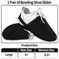 thumbnail image 3 of Deslizador para zapatos de bolos, paquete de 2 fundas para zapatos de bolos con banda elástica, accesorios de bolos ajustables para hombres y mujeres, 3 of 5