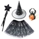 thumbnail image 2 of Tutú de telaraña para niños, niñas y mujeres, falda de telaraña, sombrero de bruja y mago, traje de fiesta, disfraces de Carnaval y Halloween, capa de murciélago Fivean unisex, 2 of 2