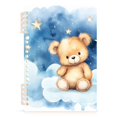 thumbnail image 2 of Teddy Bear Stars Ring Binder Notebook Journey Note Diary College Ruled Spiral Notebook Study Loose Leaf Paper A5 60 Pages, 2 of 8