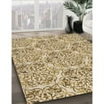 thumbnail image 2 of Ahgly Company Indoor Round Patterned Khaki Gold Area Rugs, 5' Round, 2 of 6